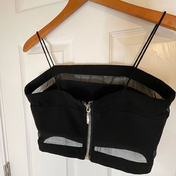E.SSUE black spaghetti strap tube top crop top medium - Picture 2 of 5